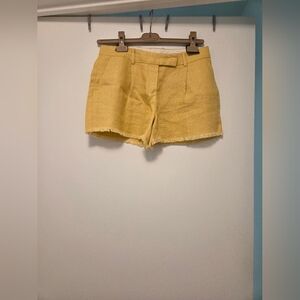 Loro Piana Yellow Linen Women's Shorts